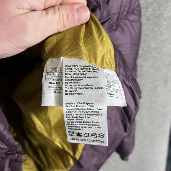 Outdoor Research Transcendent Down Pullover Jacket Womens Small Purple Hooded - Picture 6 of 9
